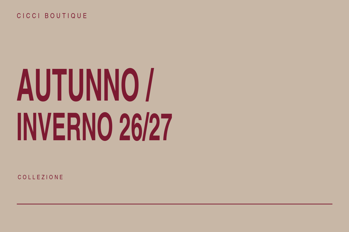 Autunno inverno 26/27