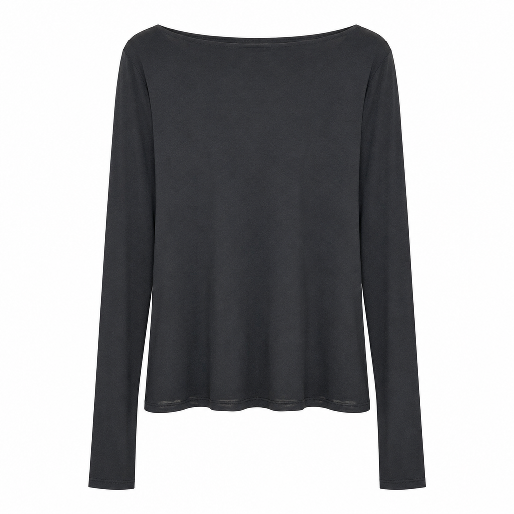 Maglia Donna in Tulle Manica Lunga Nera – Taglia Unica