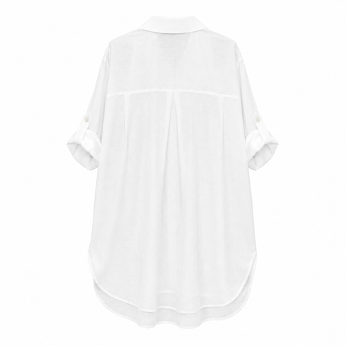 Camicia Donna Bianca Lunga | Vestibilità Morbida Taglia Unica