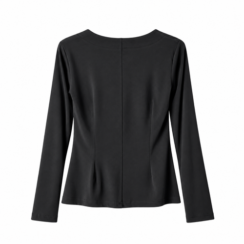 Blusa donna in crêpe di viscosa elasticizzata