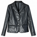 Giacca donna in ecopelle nera