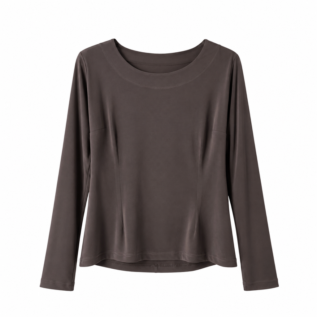 Blusa donna in crêpe di viscosa elasticizzata