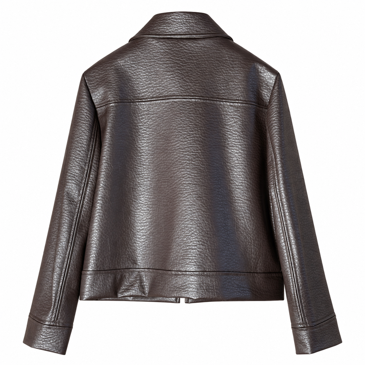 Blouson donna in ecopelle color moro