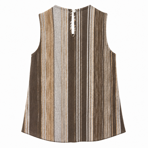 Blusa donna in lino a righe
