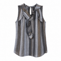 Blusa in lino a righe