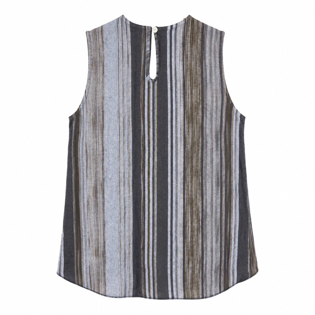 Blusa in lino a righe