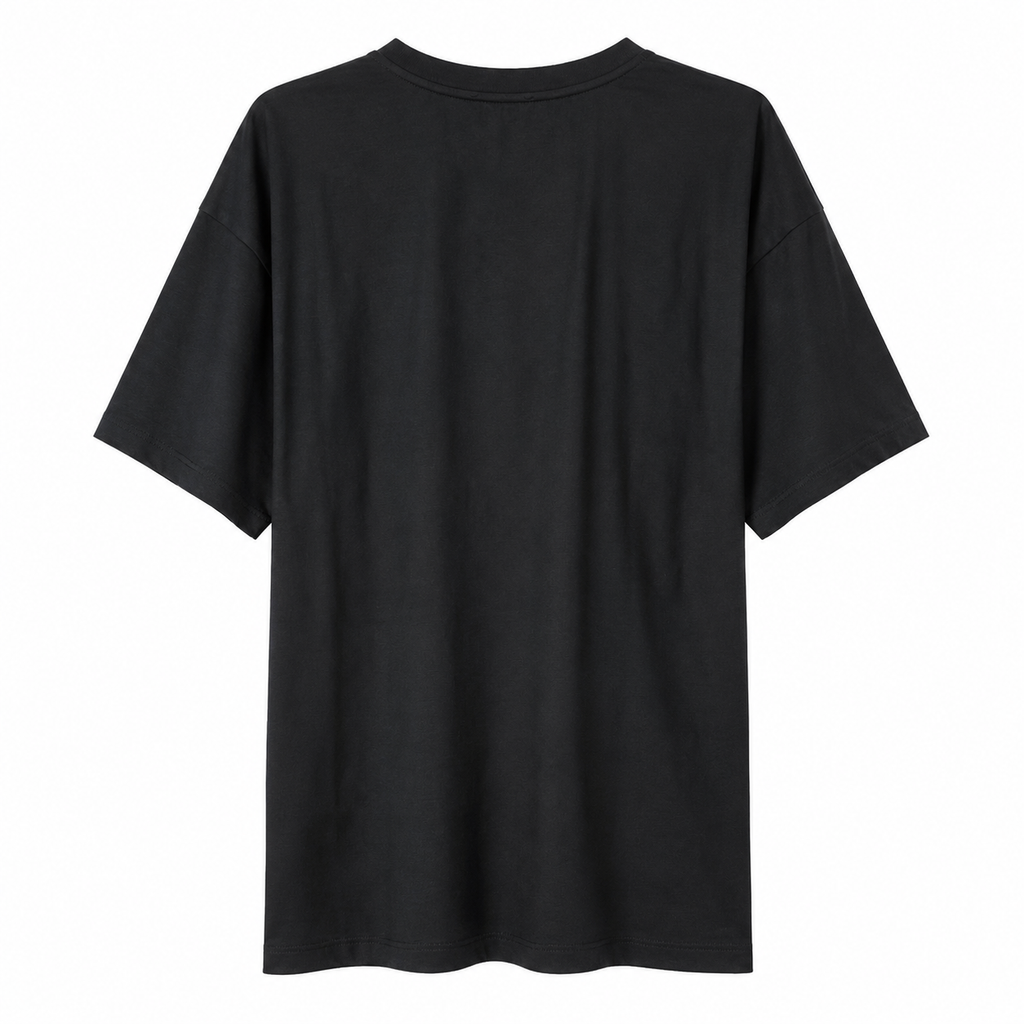 T-shirt Donna Nera con Drappeggio Laterale | Vestibilità Morbida