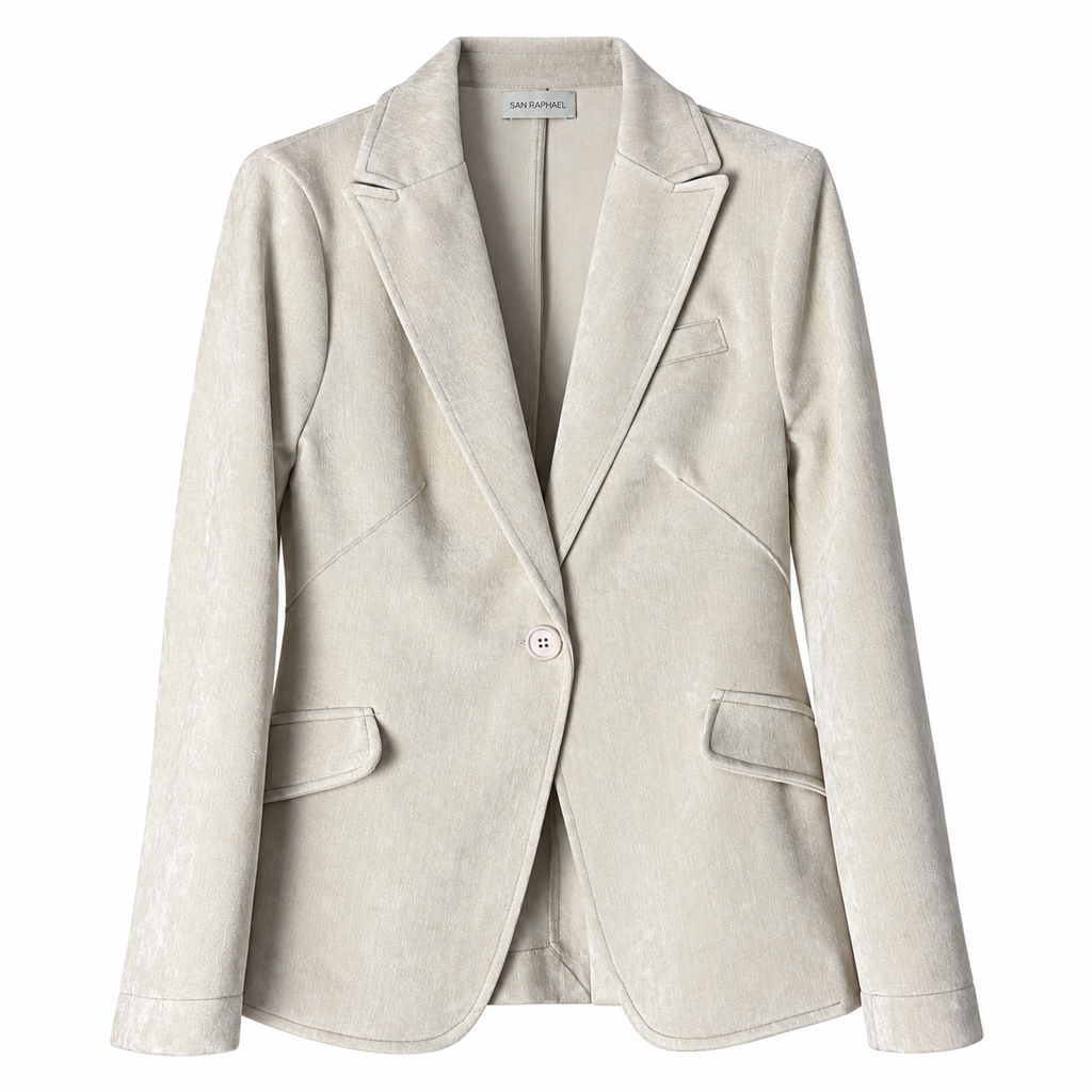 Giacca donna sfiancata in tessuto smerigliato