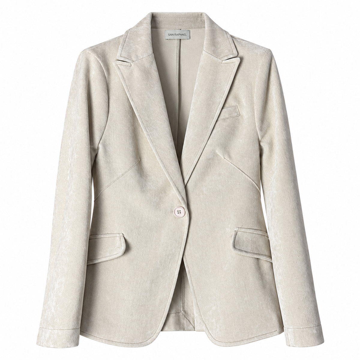 Giacca donna sfiancata in tessuto smerigliato