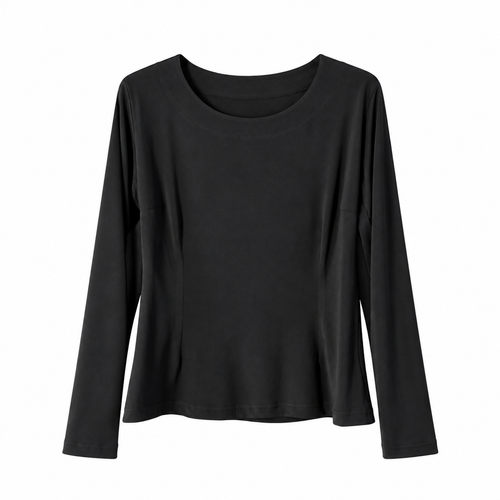 Blusa donna in crêpe di viscosa elasticizzata