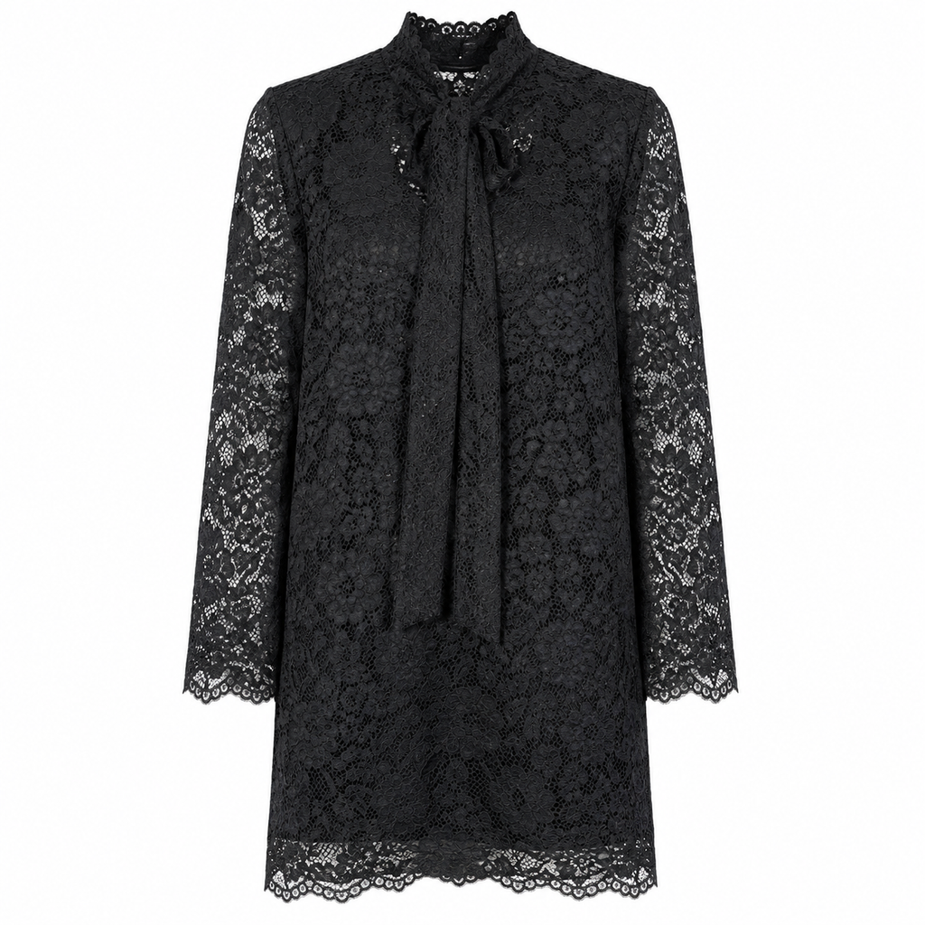 Abito Donna in Pizzo con Maniche Lunghe – Eleganza Raffinata