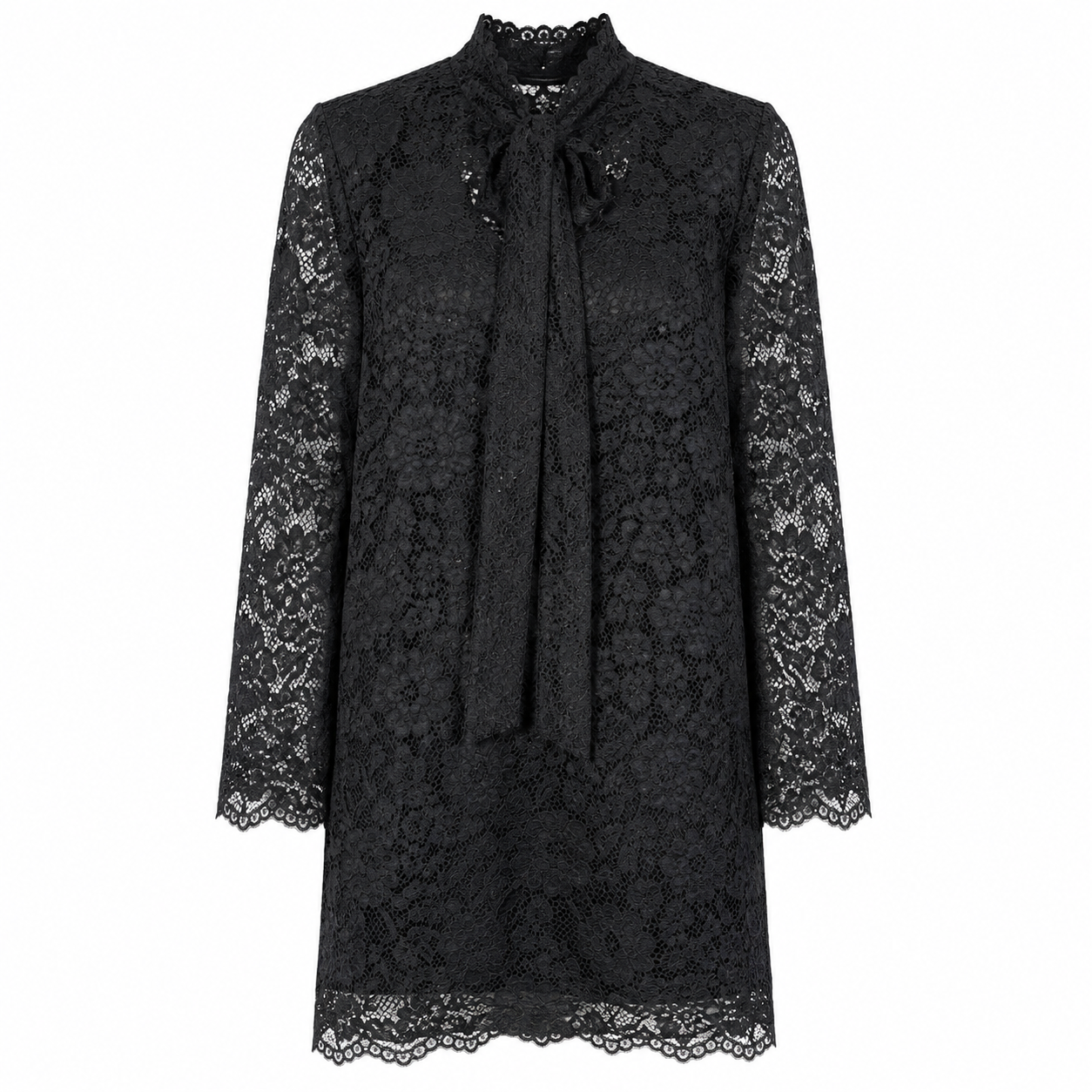 Abito Donna in Pizzo con Maniche Lunghe – Eleganza Raffinata