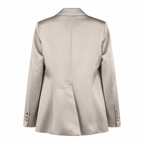 Completo Elegance in Raso – Blazer Drappeggiato Donna
