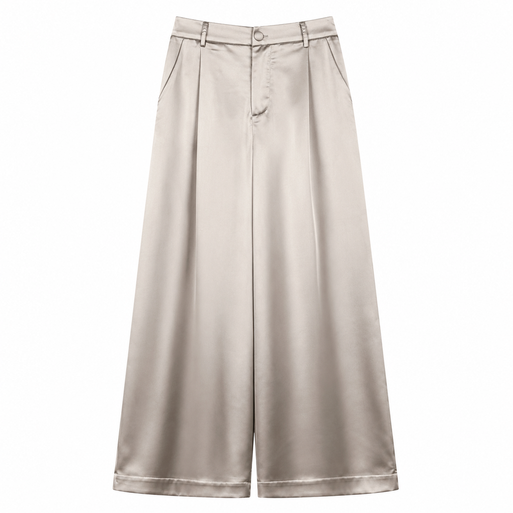Completo Elegance in Raso – Pantalone Palazzo Donna