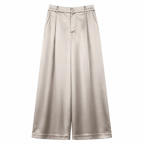 Completo Elegance in Raso – Pantalone Palazzo Donna