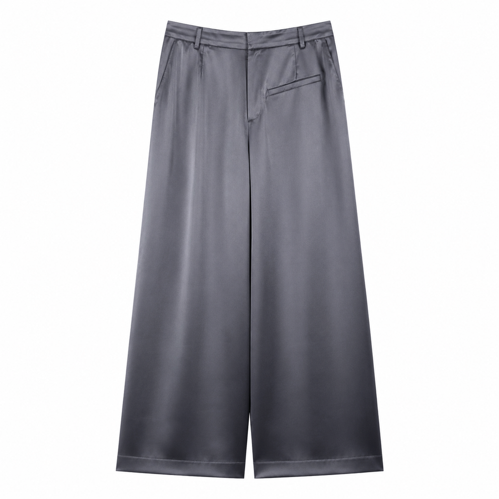 Completo Elegance in Raso – Pantalone Palazzo Donna
