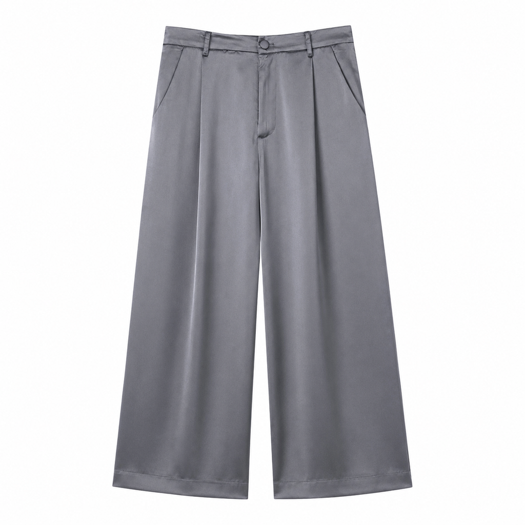 Completo Elegance in Raso – Pantalone Palazzo Donna