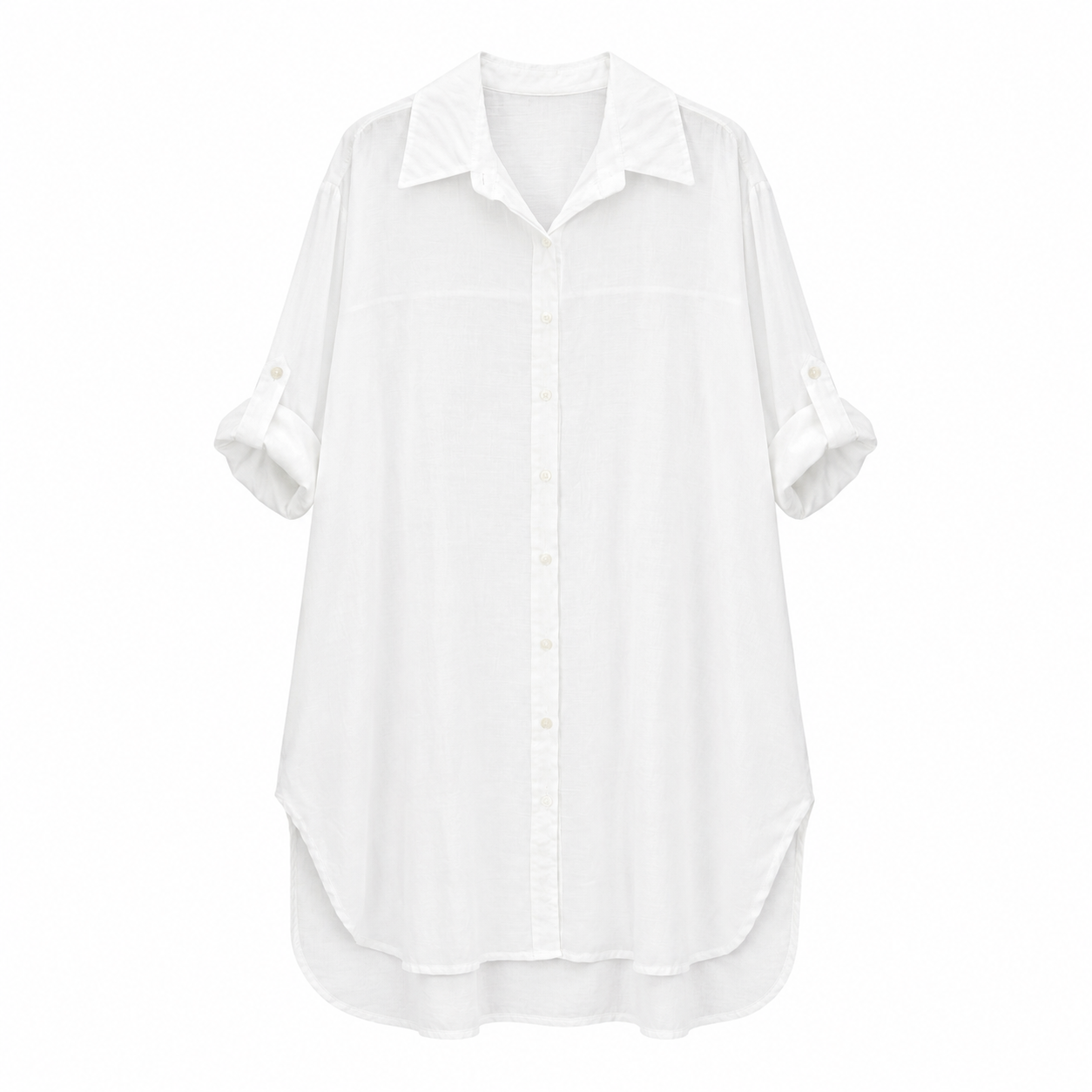 Camicia Donna Bianca Lunga | Vestibilità Morbida Taglia Unica