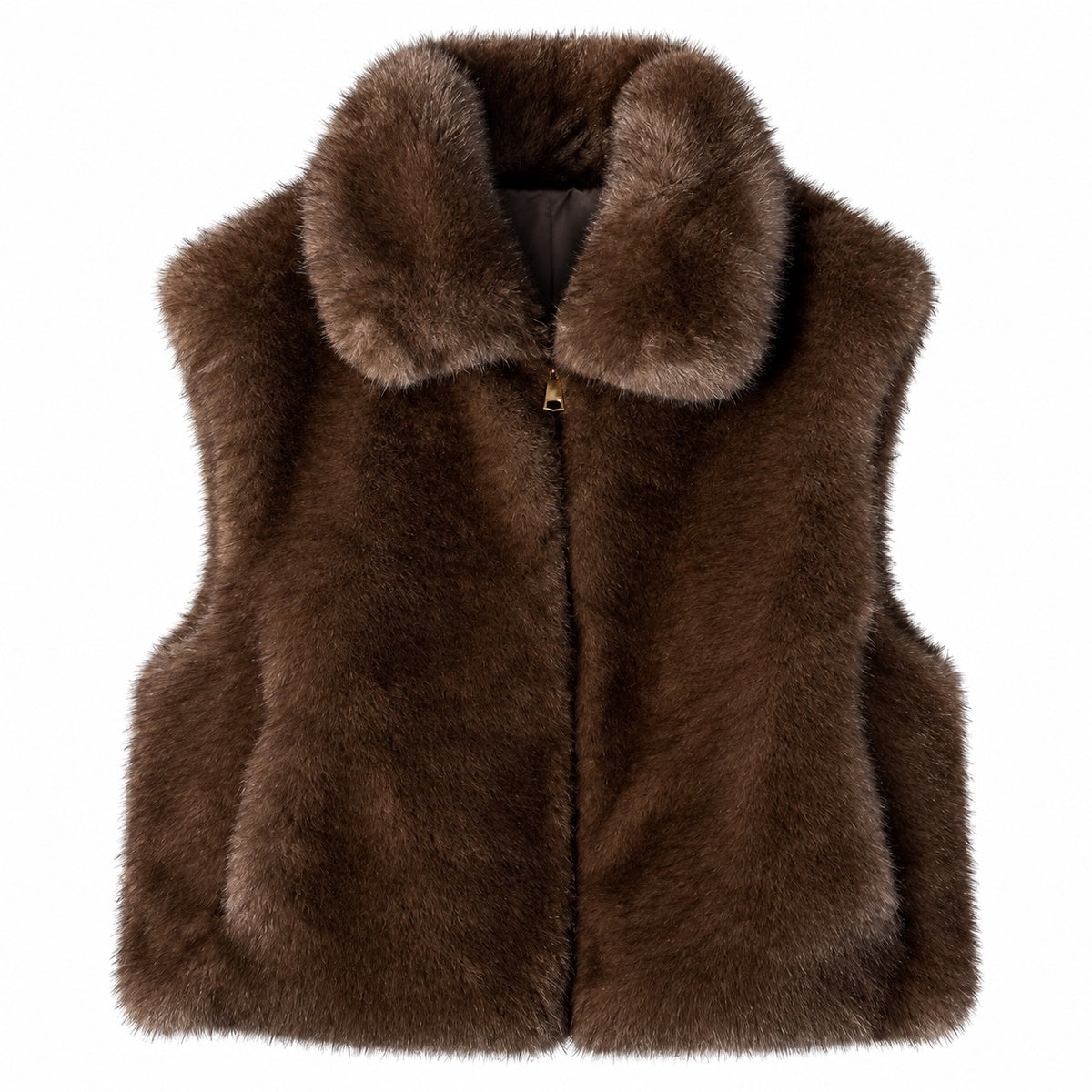 Gilet donna in eco visone dalla vestibilità morbida