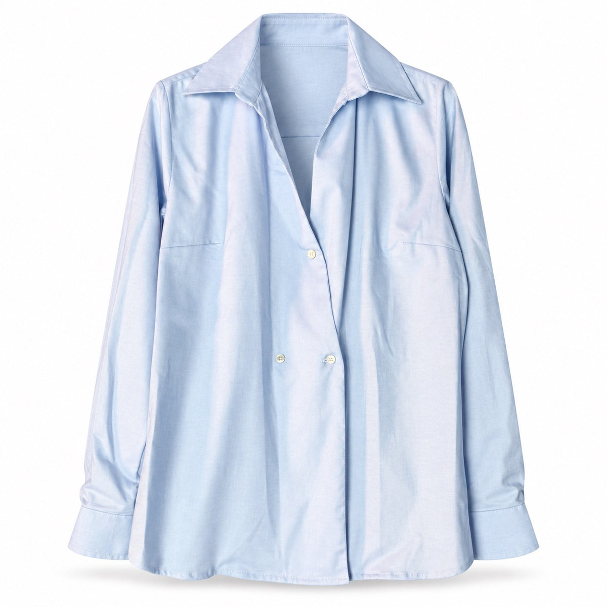 Camicia donna in cotone con chiusura a tre bottoni
