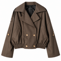 Blouson donna doppiopetto oversize con fondo elasticizzato