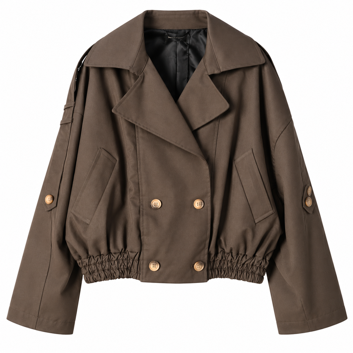 Blouson donna doppiopetto oversize con fondo elasticizzato