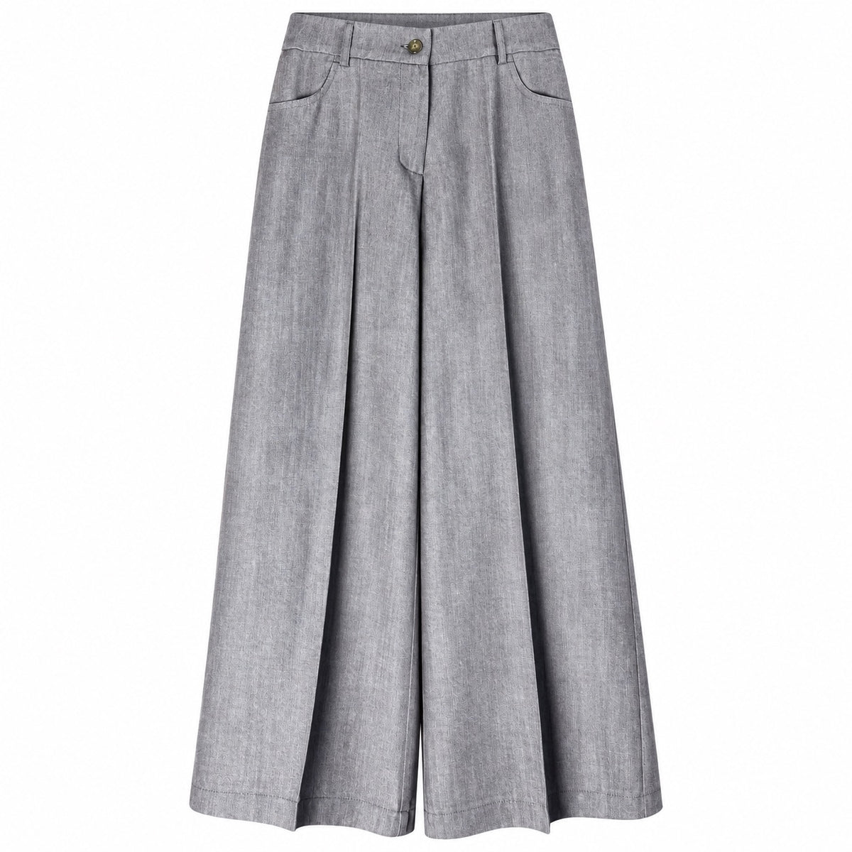 Pantalone palazzo donna in lyocell canvas