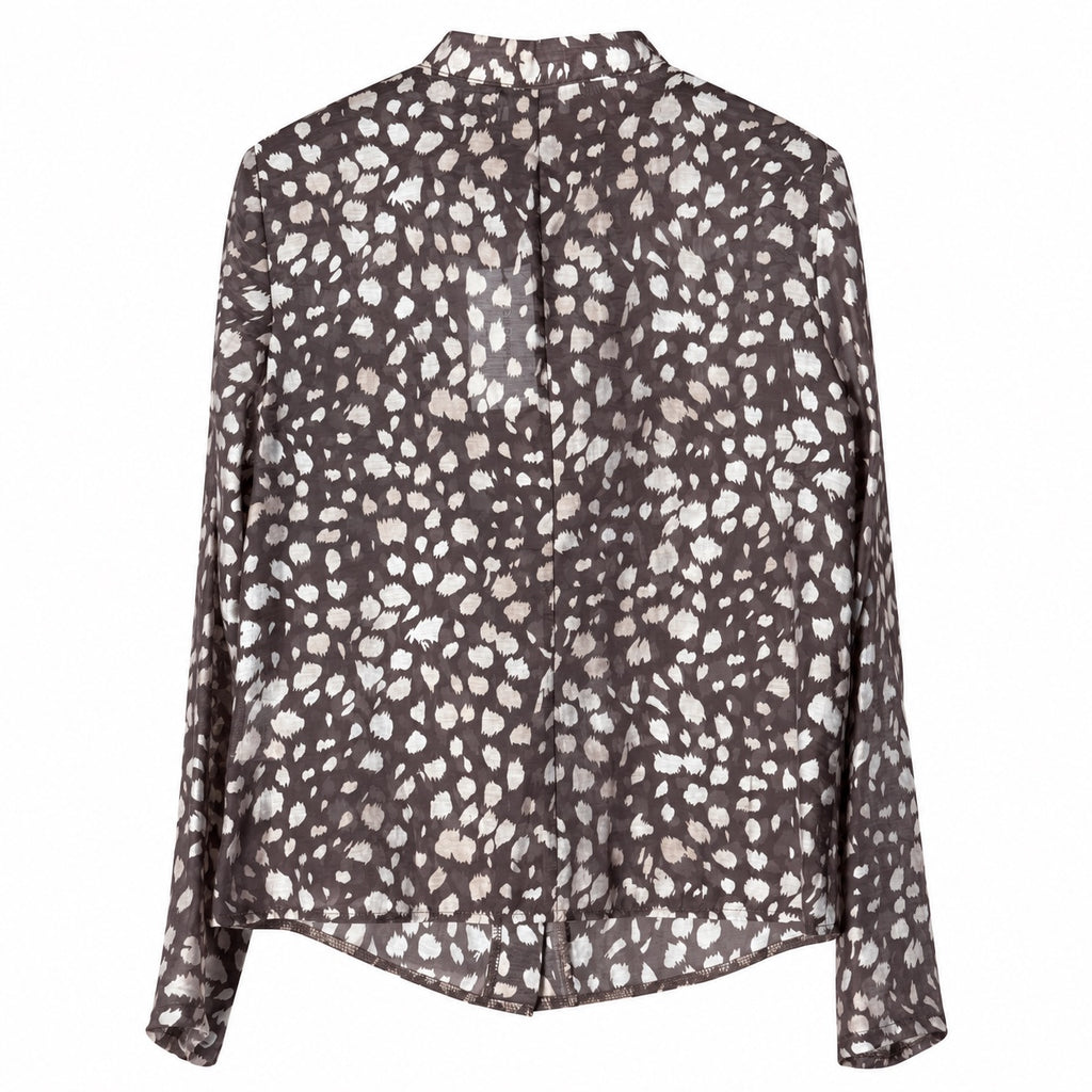 Camicia donna in mussola invernale con rouches