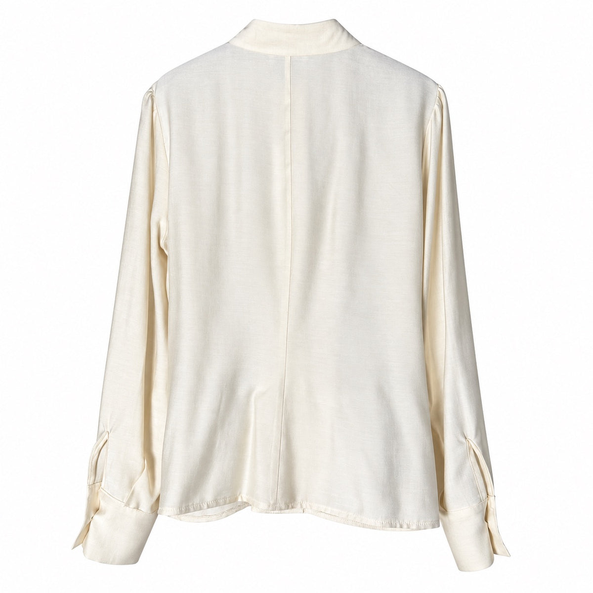 Camicia donna crema in mussola invernale con fusciacca