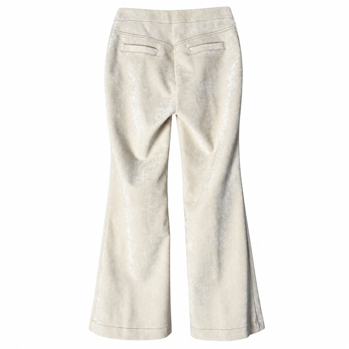 Pantalone flare donna in cotone smerigliato