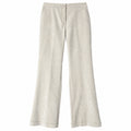 Pantalone flare donna in cotone smerigliato
