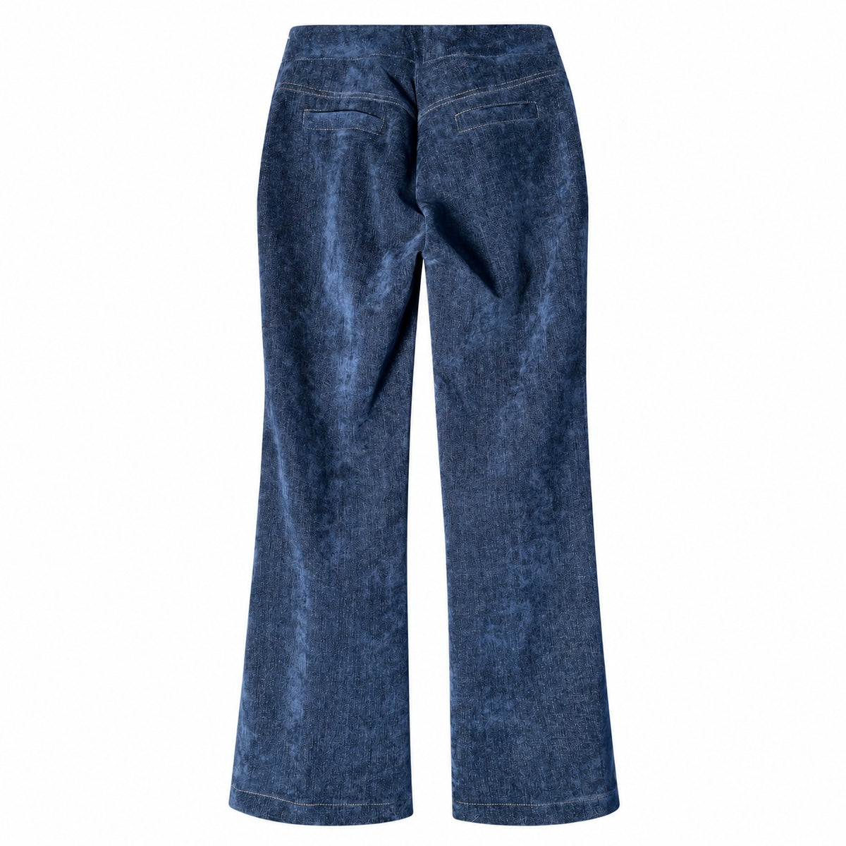 Pantalone flare donna in cotone smerigliato
