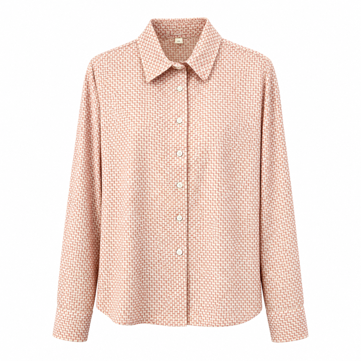 Camicia donna in jersey di viscosa con micro fantasia