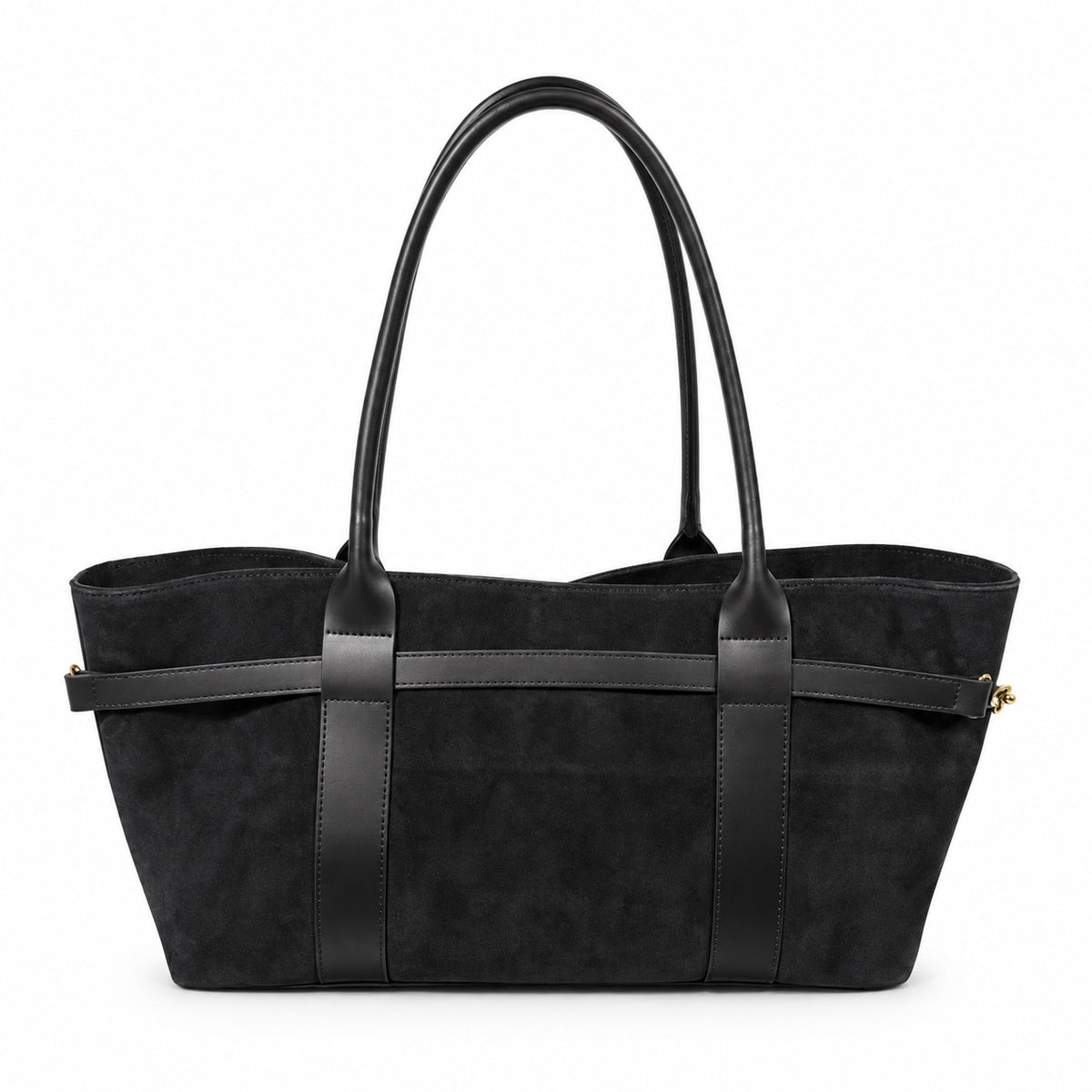 Borsa shopper donna in camoscio con manici lunghi