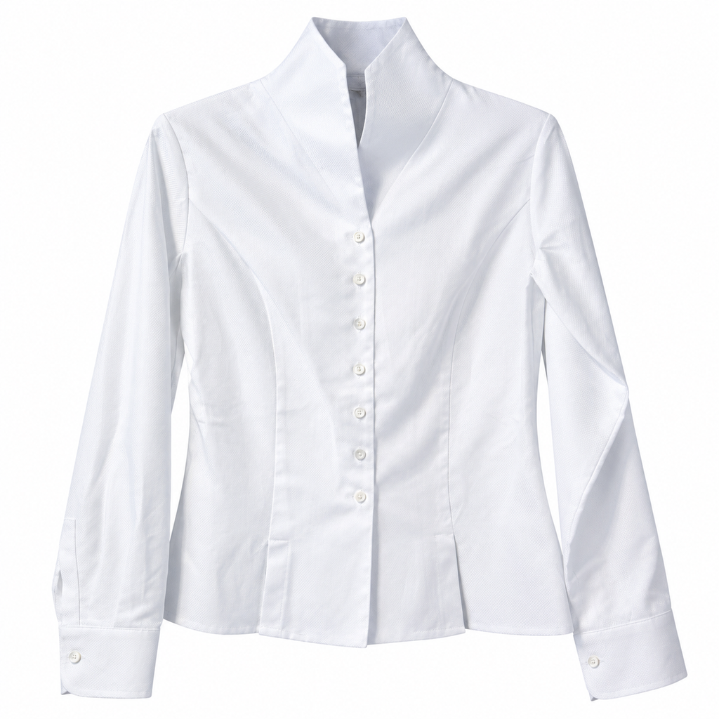 Camicia donna in cotone Oxford con collo revers