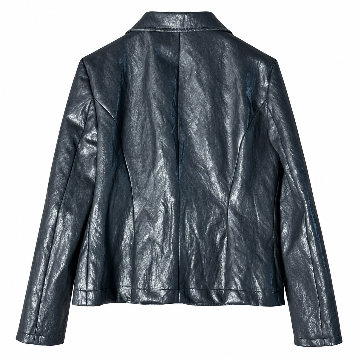 Giacca donna in ecopelle nera